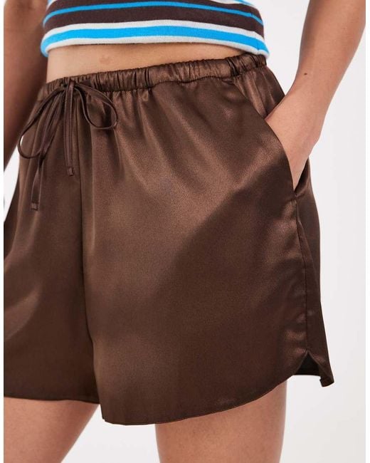 ASOS Brown Tailored Runner Short