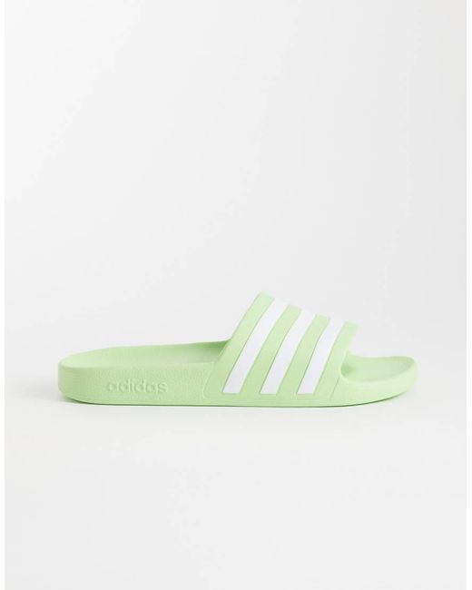 Adidas Originals Green Adidas Training Adilette Aqua Sliders for men