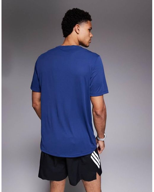 Adidas Originals Blue Adidas Running Essentials T-shirt for men