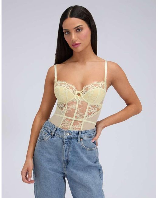 Boux Avenue Multicolor Lita Lace Bodysuit Floral Underwired Padded Sexy Lingerie