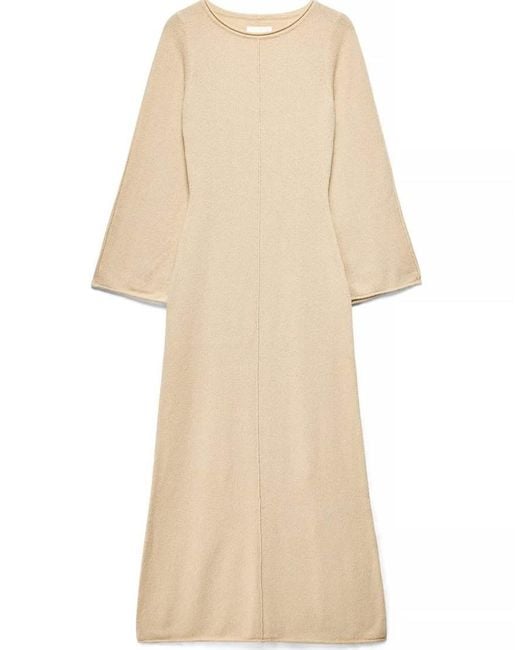 NA-KD Natural Fine Knitted Maxi Dress