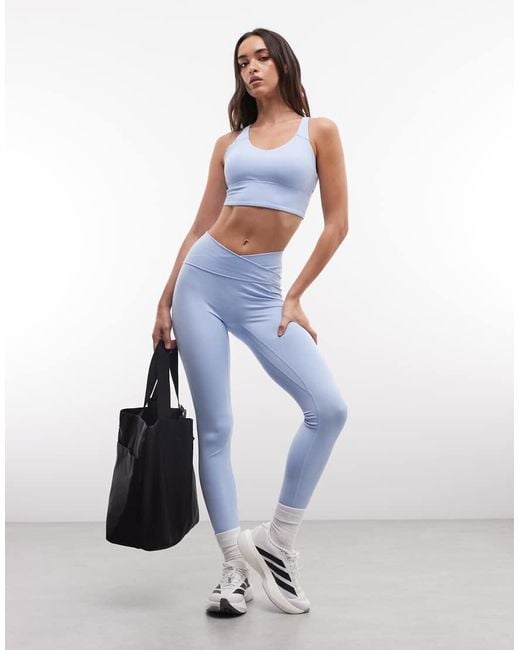 Adidas Originals White Three Stripes Studios Mid Support Sports Bra