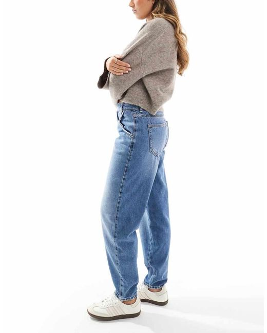 ONLY Blue Troy High Waist Carrot Fit Jeans