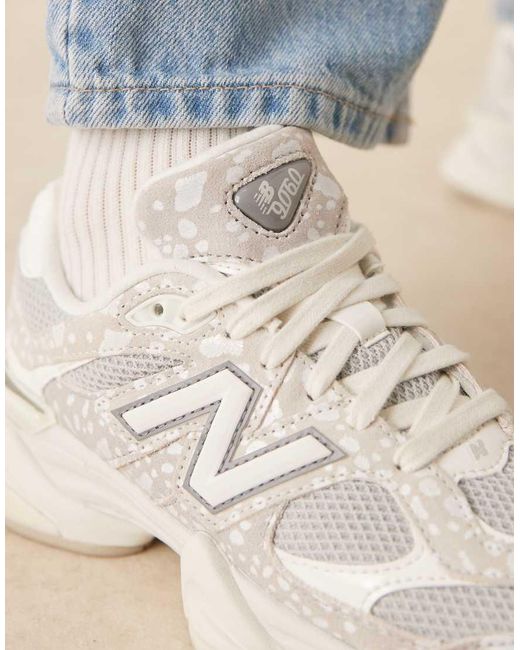 New Balance Blue 9060 Deer Print Trainers