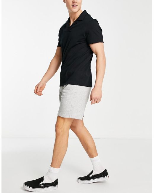 Pull&Bear Jersey Short in het Black voor heren