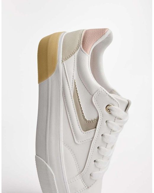 Bershka White Contrast Trainers
