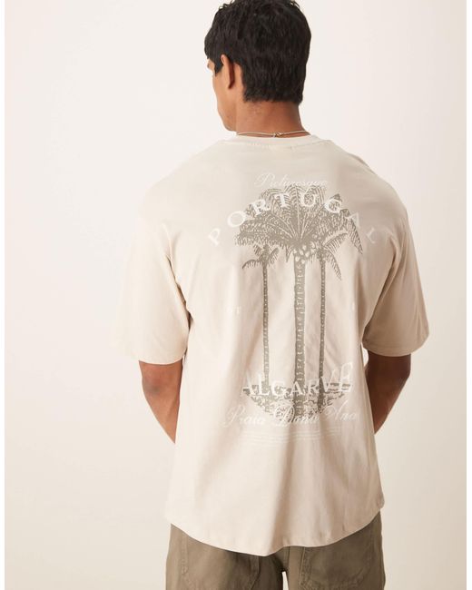 SELECTED – oversize-t-shirt in Natural für Herren
