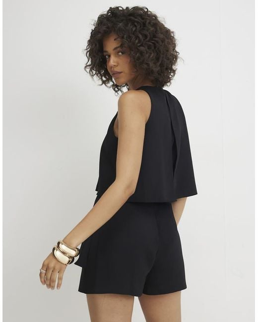 River Island Blue Frill Layered Playsuit
