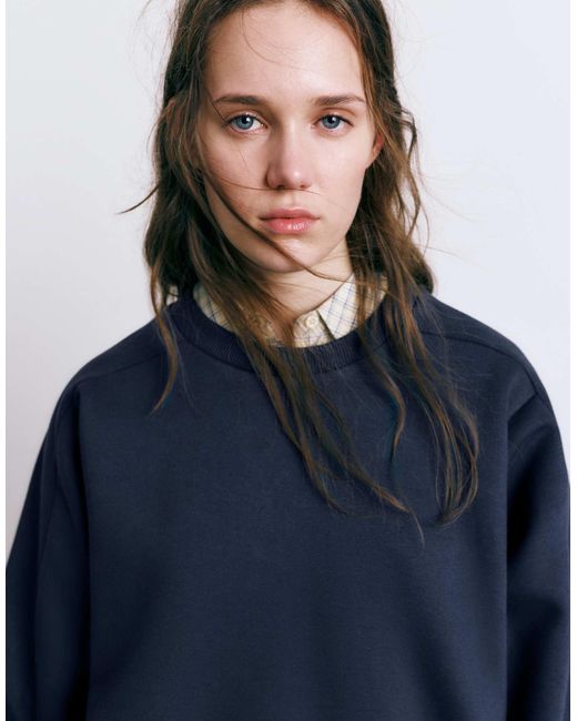 Pull&Bear Blue – oversize-sweatshirt