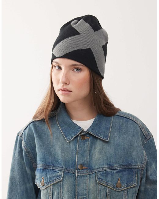 Collusion Blue – skater-strickmütze