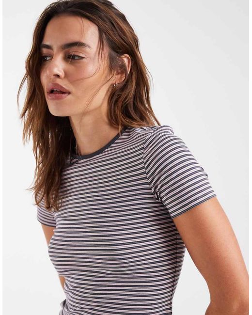 & Other Stories Pink Relaxed T-shirt With Cap Sleeve
