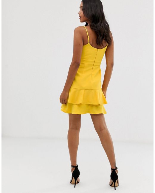 forever new sequin flippy hem mini dress in silver