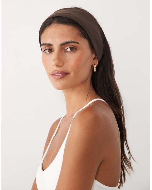 4505 White Icon Yoga Wide Headband
