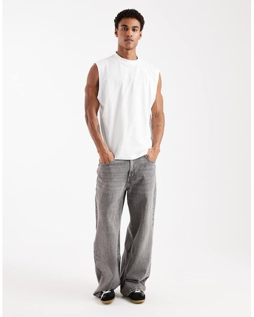 ASOS Basic Oversized Tanktop in het White voor heren