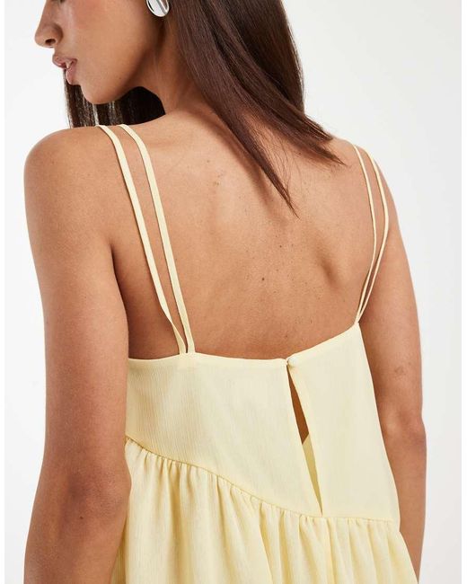 ASOS Brown Trapeze Chiffon Mini Dress