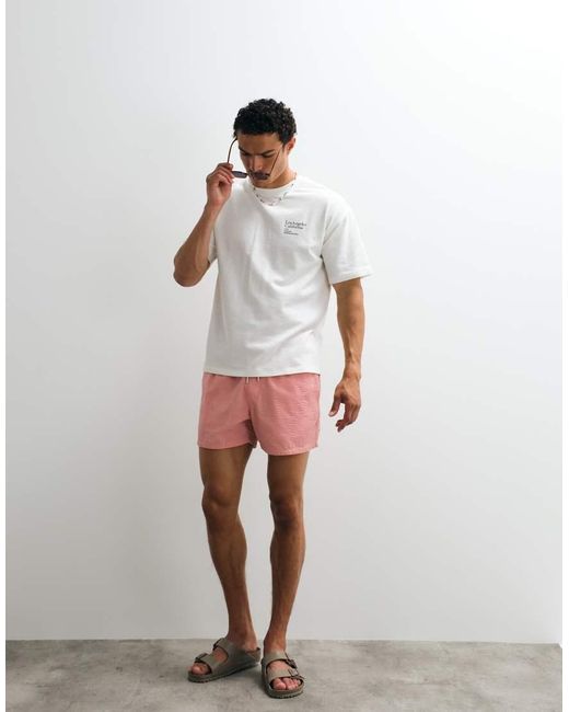 New Look White Bubble Logo Oversized T-Shirt for men
