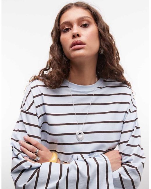 Monki White Boxy Long Sleeve Top