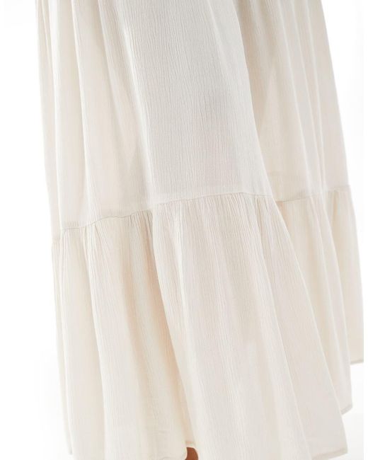Only Petite White Tiered Maxi Skirt