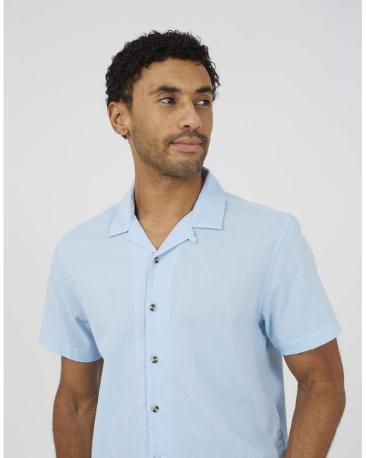 Brave Soul Blue Revere Collar Shirt for men