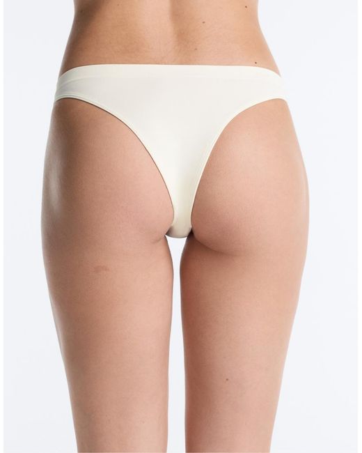 Oysho White 5 Seamless Soft-touch Brazilian Briefs