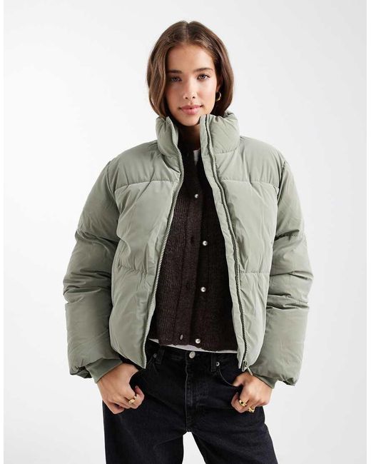 Mango Gray Teen Puffer Jacket