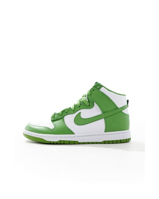 Nike Green Dunk Hi Retro Sneakers for men