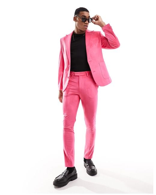 ASOS Pink Skinny Suit Jacket for men