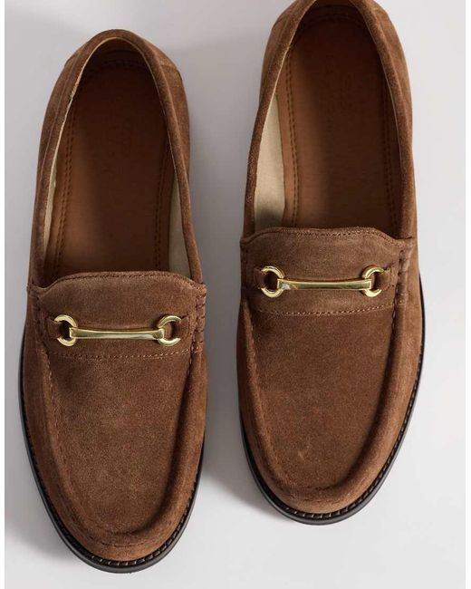 ASOS Brown Penny Snaffle Loafer for men