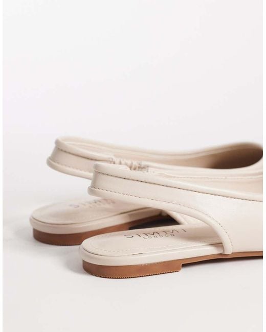 SIMMI Natural Simmi London Avril Slingback Ballet Flats
