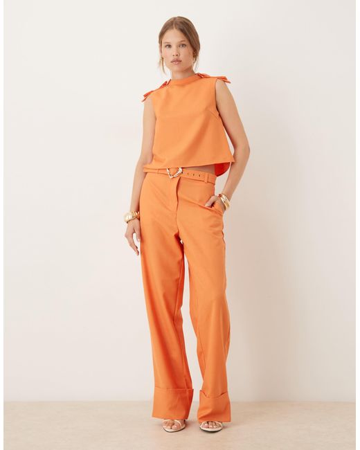Sister Jane Orange Bow Detail Top