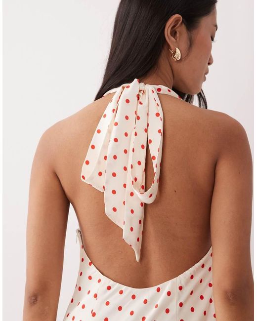 Nia Pink La Brea Midaxi Halter Neck Dress