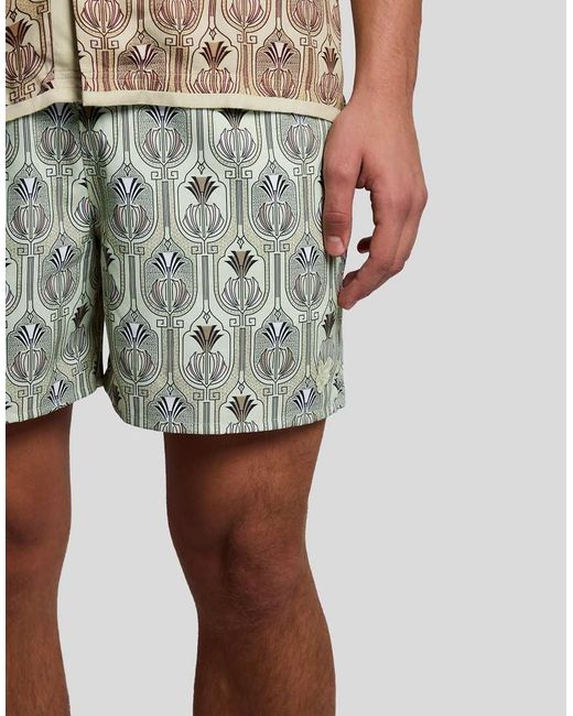 Lyle & Scott White Shorts Botanical Swimshort for men