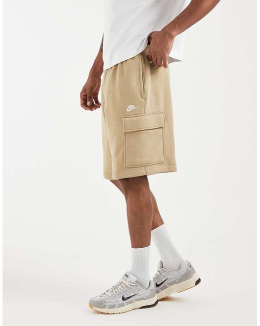 Nike Natural Club Fleece Cargo Shorts for men