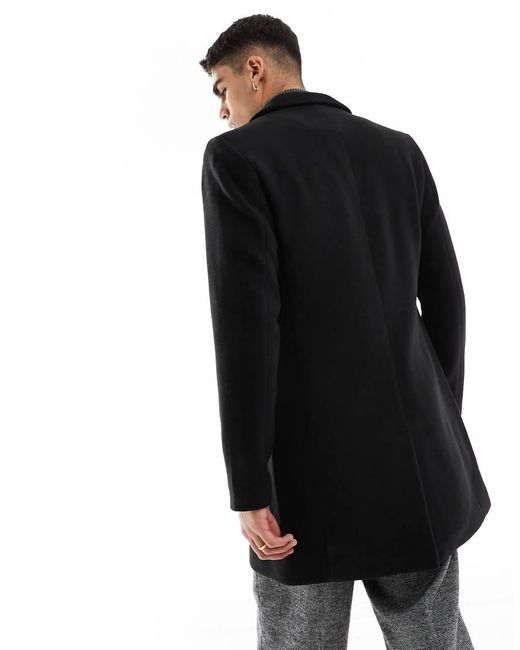 Abrigo De Mezcla De Lana De Only & Sons de hombre de color Black