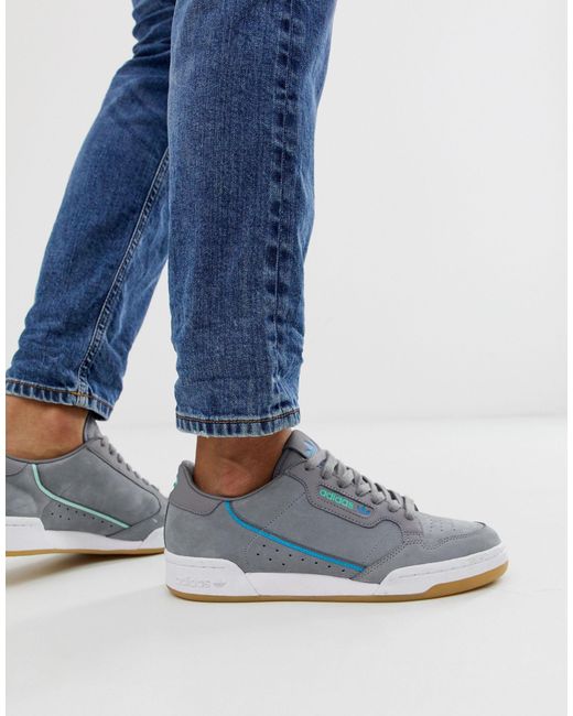 adidas Originals Continental 80's Tfl Victoria Waterloo Line Trainers in  Grey for Men | Lyst UK