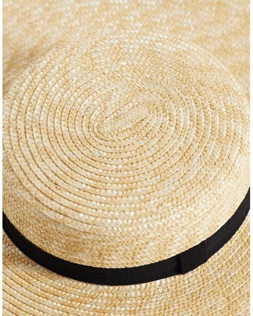 ASOS Natural Straw Boater Hat