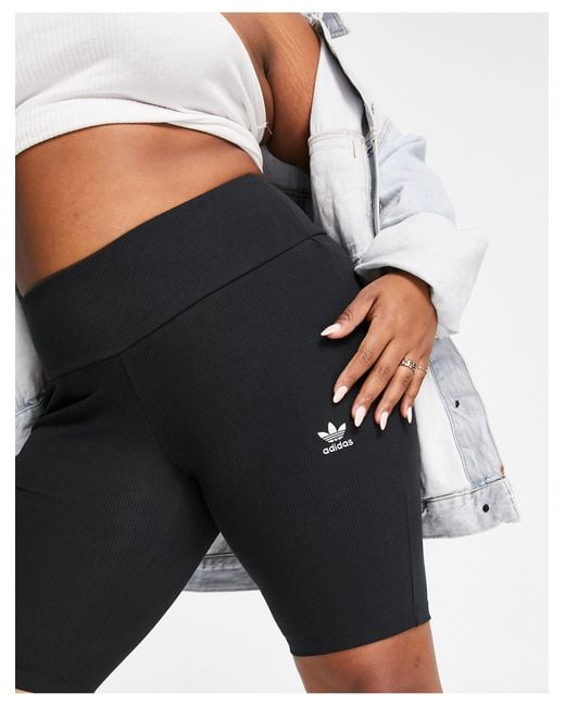 adidas Originals Plus Essential legging Shorts in Black Lyst Canada