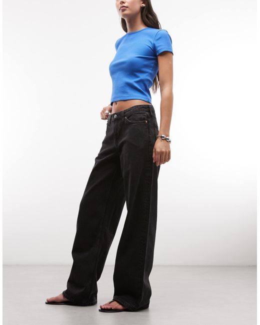 Ample - jean ample à taille basse Weekday en coloris Blue