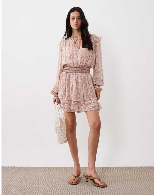Boss Brown Darmia Ruffle Mini Dress