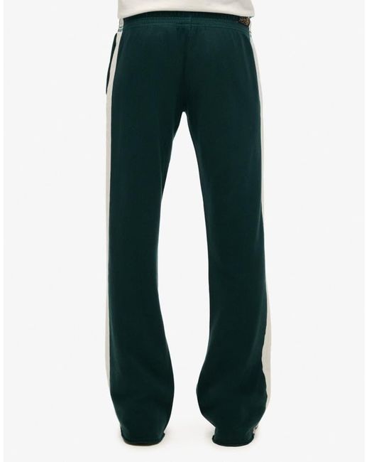Superdry Green Athletic Essentials Stripe Flare Joggers