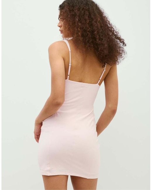 Stradivarius White Short Bodice Dress