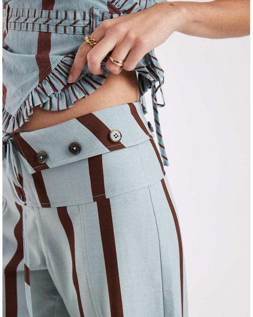 laagam White Tashi Straight Flow Trousers