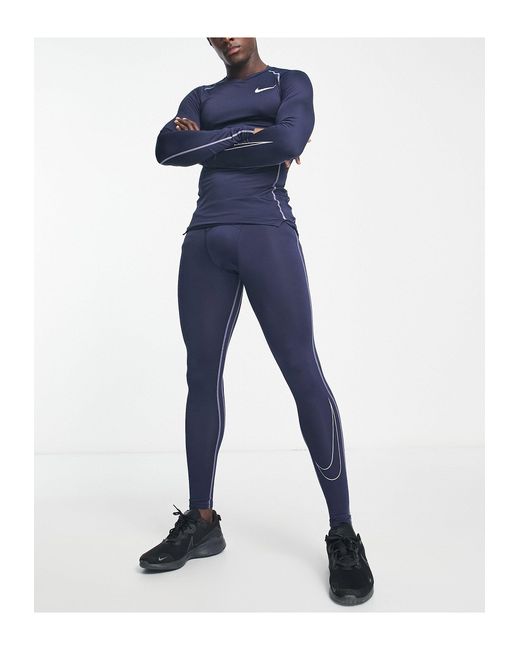 Nike – pro dri-fit – leggings in Blau für Herren | Lyst AT