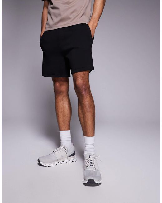 Icon - short oversize molletonné en coton épais à séchage rapide 4505 pour homme en coloris Black