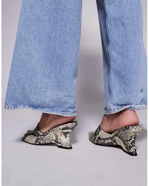 ASOS Blue Trifle Mule Wedges