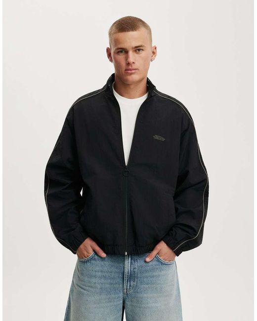 Cotton On Black Panelled Spray Jacket for men