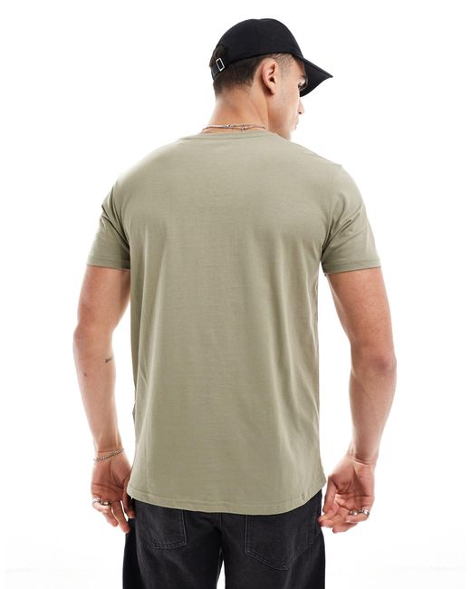 Alpha - confezione da 2 t-shirt oliva e bordeaux con logo sul petto di Alpha Industries in Multicolor da Uomo