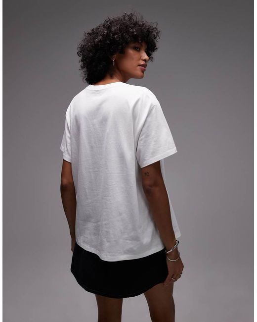 Wrangler T-Shirt Met Grafische Print Op De Borst in het White