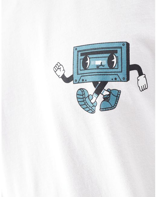 Only & Sons Blue Super Oversized T-shirt With Mixtape Back Print for men