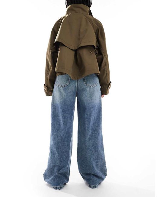 Statement Tie-Detail Wide-Leg Jeans